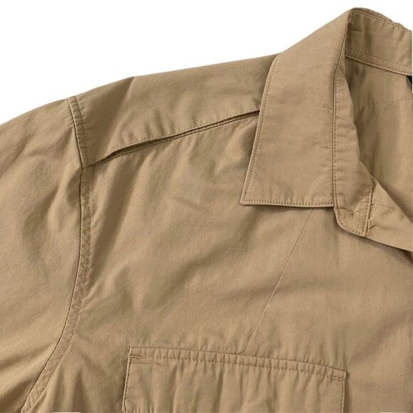 Sean John Shirt Mens size XXL Original Fit Button Front Short Sleeved KhakiBeige - Picture 5 of 10